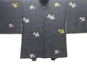 大正ロマン　刷毛目模様織り出し一つ紋羽織